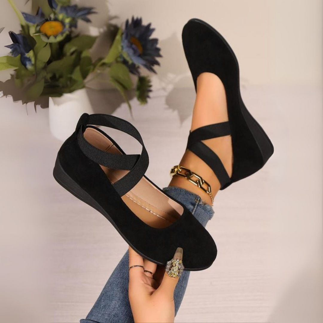 Romy Cushioned Wedge Ballet Flats