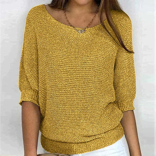 Stephanie | Three Quarter Sleeve Sweater