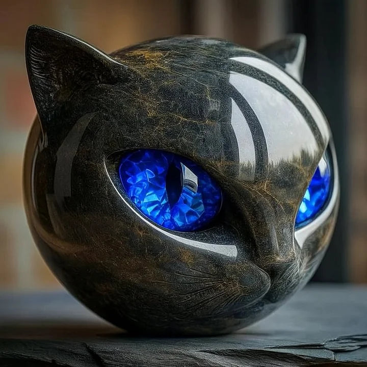Elvianne | mystical cat head sculpture